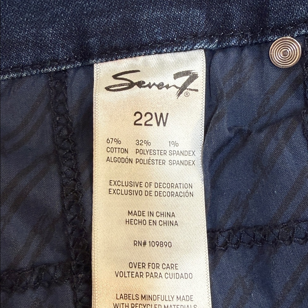 NWT Size 22W Seven7 Tummyless Skinny Jean - Picture 9 of 9